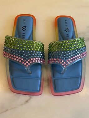 Katy Perry Collections The Geli Rainbow Embellished Sandals, Size 6